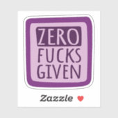 Paarse F*s gegeven Sticker (Vel)