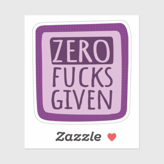 Paarse F*s gegeven Sticker (Vel)