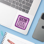 Paarse F*s gegeven Sticker (Laptop met iPhone)
