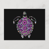 Paarse Factual Turtle Shell Briefkaart (Voorkant)