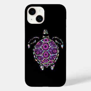 Paarse Factual Turtle Shell Case-Mate iPhone 14 Hoesje