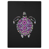 Paarse Factual Turtle Shell Klembord (Achterkant)