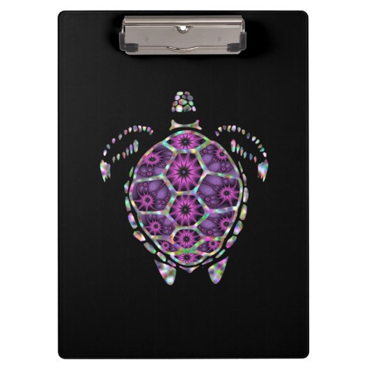 Paarse Factual Turtle Shell Klembord (Voorkant)