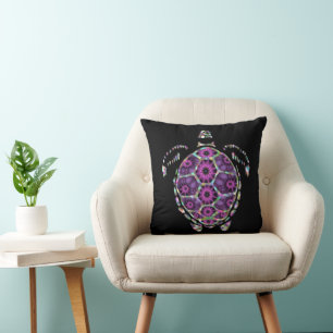 Paarse Factual Turtle Shell Kussen