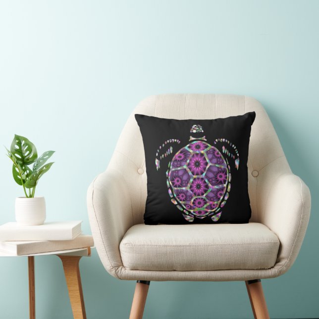 Paarse Factual Turtle Shell Kussen (Stoel)