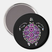 Paarse Factual Turtle Shell Magneet (Voorkant / Achterkant)