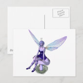 Paarse Faery-illustratie - BRIEFKAART (Voorkant / Achterkant)