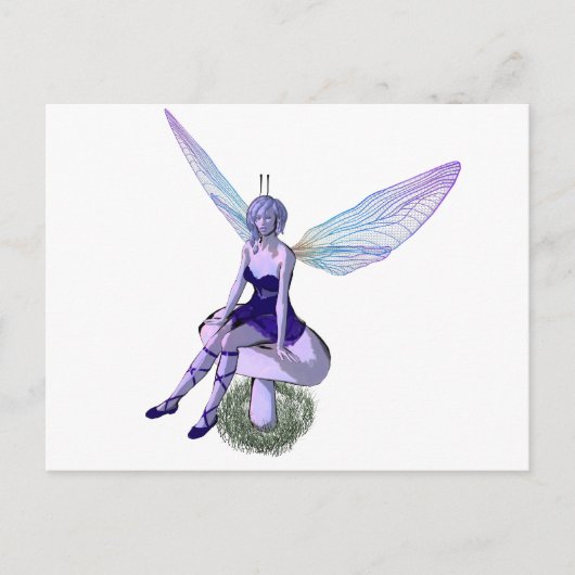 Paarse Faery-illustratie - BRIEFKAART (Voorkant)