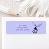 Paarse Fairy Adresetiketten Etiket (Insitu)
