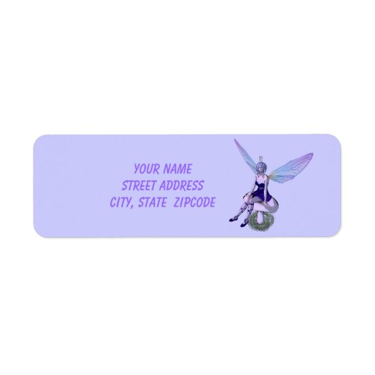 Paarse Fairy Adresetiketten Etiket (Voorkant)