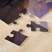 Paarse Fairy Afro-Amerikaanse Fantasy Art Legpuzzel (Zijkant)