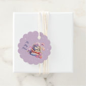 Paarse Fairy Book Party Dank je Bedankjes Labels (In situ)