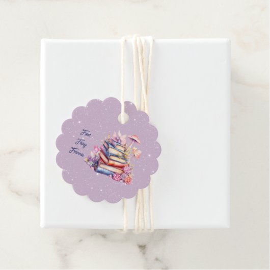 Paarse Fairy Book Party Dank je Bedankjes Labels (In situ)