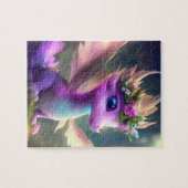 Paarse Fairy Dragon puzzel Legpuzzel (Horizontaal)