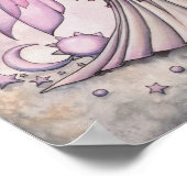 Paarse Fairy Fantasy Art Illustratie Poster (Hoek)