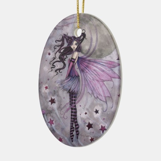 Paarse Fairy Fantasy Art van Molly Harrison Keramisch Ornament (Links)