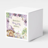 Paarse Fairy First Berry eerste verjaardag Bedankdoosjes (Voorkant Zijde)