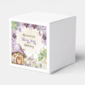 Paarse Fairy First Berry eerste verjaardag Bedankdoosjes (Achterkant)