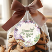 Paarse Fairy First Berry Eerste Verjaardag Bedankt Ronde Sticker