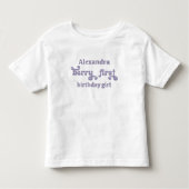 Paarse Fairy First Berry eerste verjaardag Kinder Shirts (Voorkant)