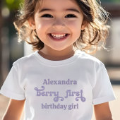 Paarse Fairy First Berry eerste verjaardag Kinder Shirts