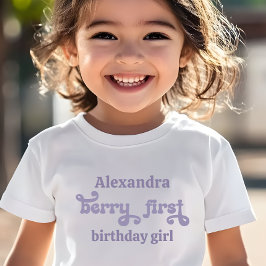 Paarse Fairy First Berry eerste verjaardag Kinder Shirts