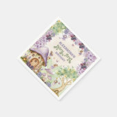 Paarse Fairy First Berry eerste verjaardag Servet (Hoek)