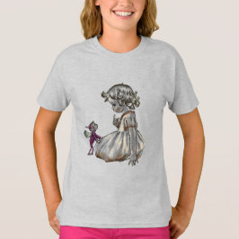 Paarse Fairy & Girl Tshirt