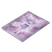 Paarse Fairy in de Stars Fantasy Illustration Notitieboek (Linkerzijde)
