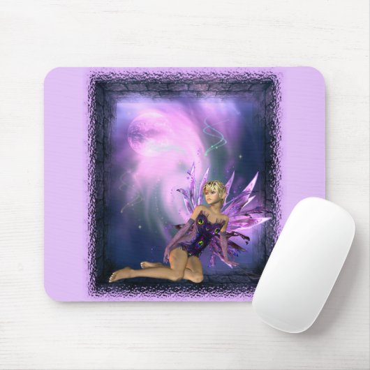 Paarse Fairy Mousepad Muismat (Met muis)