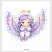 Paarse Fairy Sticker (Vel)
