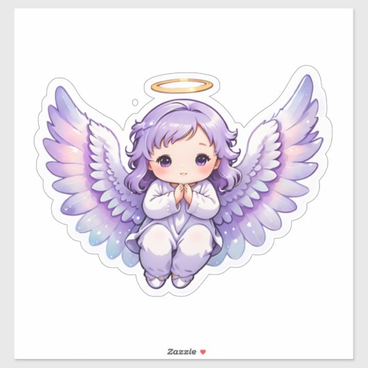 Paarse Fairy Sticker (Vel)