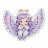 Paarse Fairy Sticker (Voorkant)