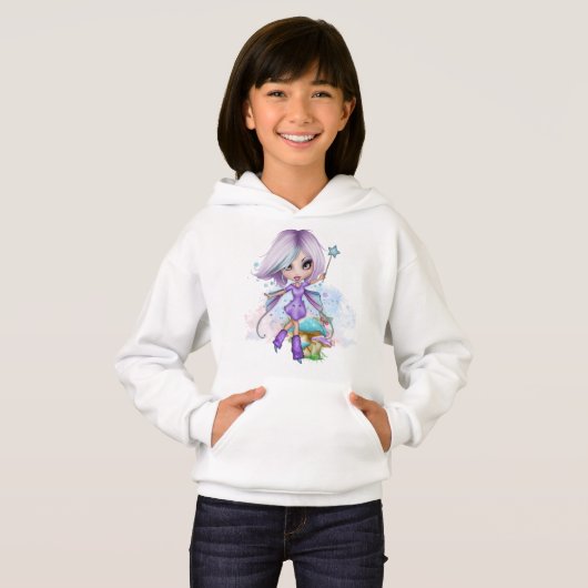 Paarse Fairy T-shirt (Voorkant volledig)