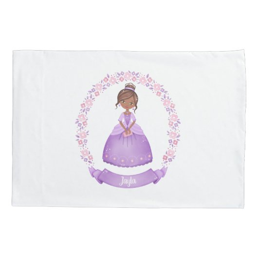 Paarse Fairytale Princess Kussensloop (Achterkant)