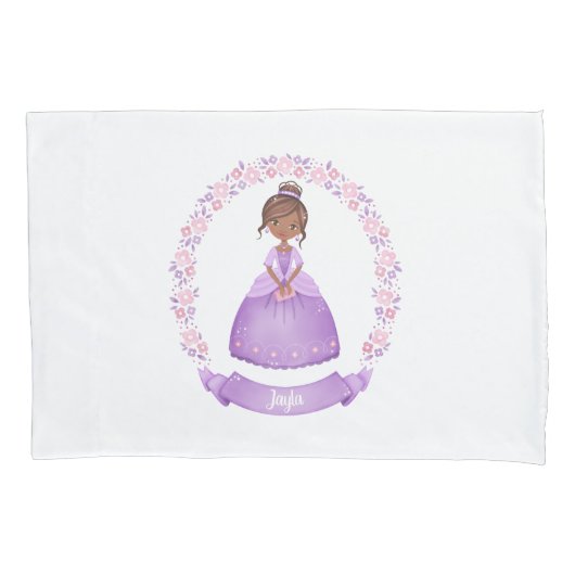 Paarse Fairytale Princess Kussensloop (Voorkant)