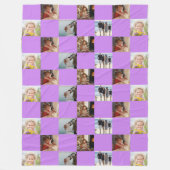 Paarse familie Collage Fotopatroongeblazen Fleece Deken (Voorkant)