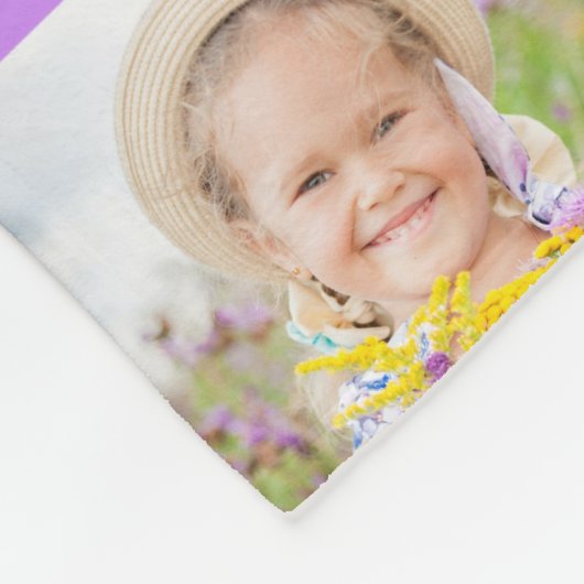 Paarse familie Collage Fotopatroongeblazen Fleece Deken (Hoek)