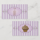 Paarse Fancy Cake Visitekaartje (Voorkant / Achterkant)