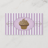 Paarse Fancy Cake Visitekaartje (Achterkant)