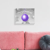 Paarse Fancy kerstsiercanvas afdrukken (Insitu (Woonkamer))