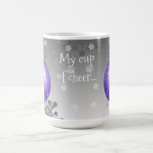 Paarse Fancy kerstsierkoffie-Mok Koffiemok (Center)