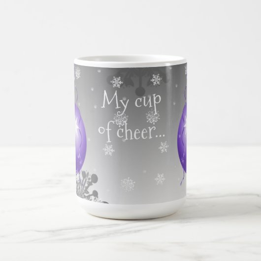 Paarse Fancy kerstsierkoffie-Mok Koffiemok (Center)