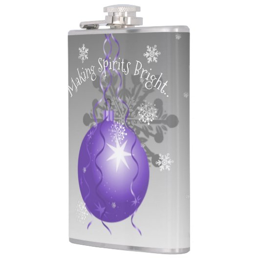 Paarse Fancy kerstsierkolf Heupfles (Links)