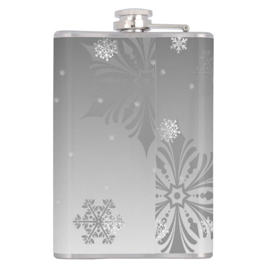 Paarse Fancy kerstsierkolf Heupfles (Achterkant)