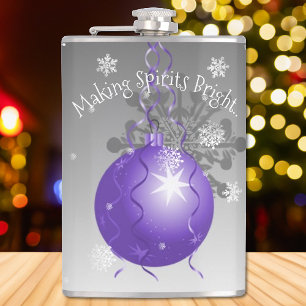Paarse Fancy kerstsierkolf Heupfles