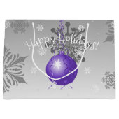 Paarse Fancy kerstsiertas met cadeau Groot Cadeauzakje (Voorkant)