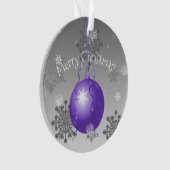 Paarse Fancy kerstversiering Ornament (voorkant)