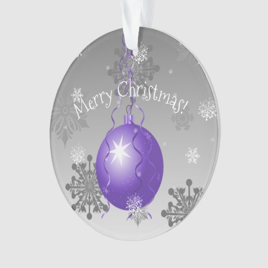 Paarse Fancy kerstversiering Ornament (voorkant)