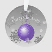 Paarse Fancy kerstversiering Ornament (voorkant)